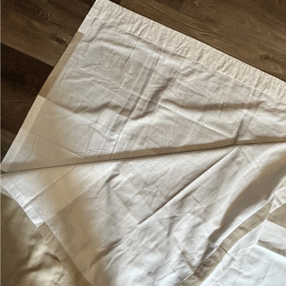 Tommy Hilfiger Curtain panels CABANA Stripe Tan White  84” x50” - Picture 4 of 7